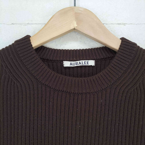 オーラリー AURALEE SUPER FINE WOOL RIB KNIT BIG P/O メンズ  3